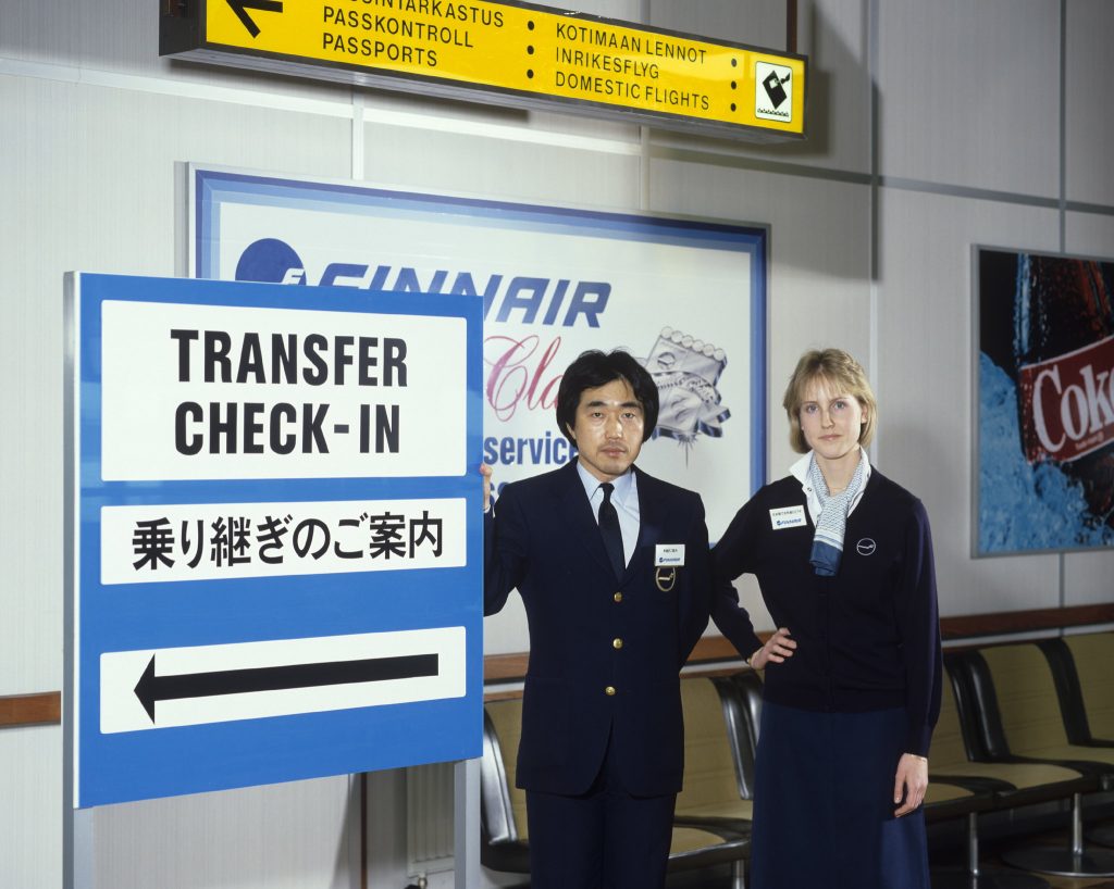 Mostrador de Finnair en Tokio